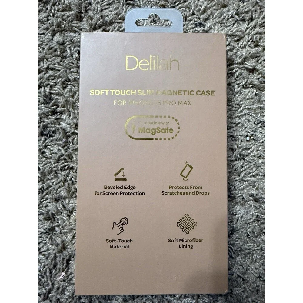 New Delilah Soft Touch Slim Magnetic Case for iPhone 15 Pro Max Sealed